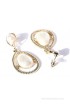 ToniQ Gold Metal Drop Earring